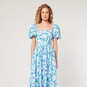 Brand New Elliatt Peggy Maxi Dress in Blue Floral - Size S